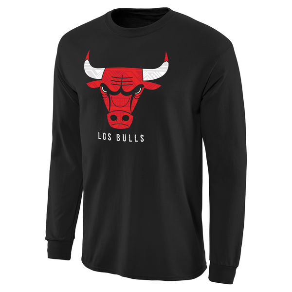 NBA Men Chicago Bulls Noches Enebea Long Sleeve TShirt Black